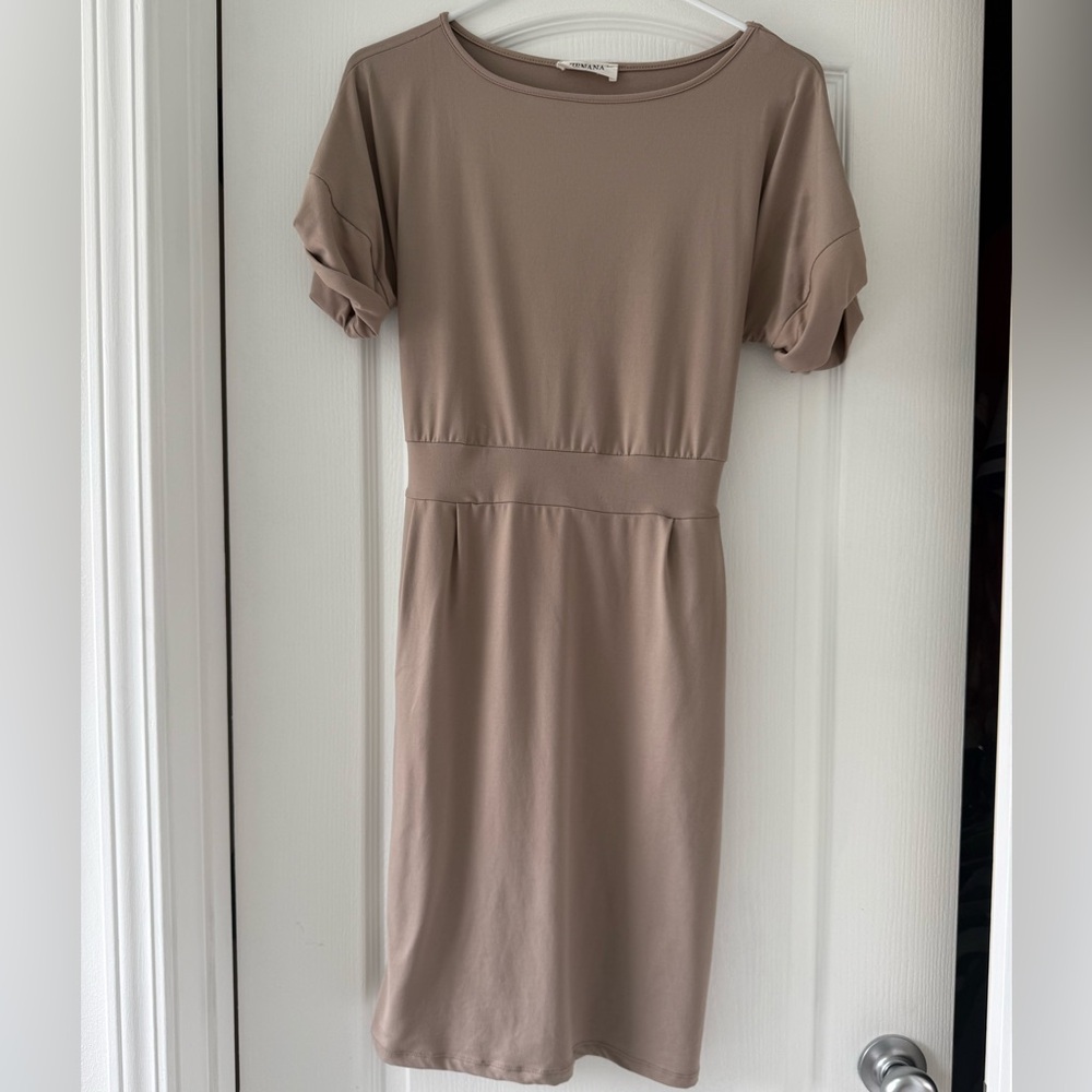Zenana Outfitters Tan Dress